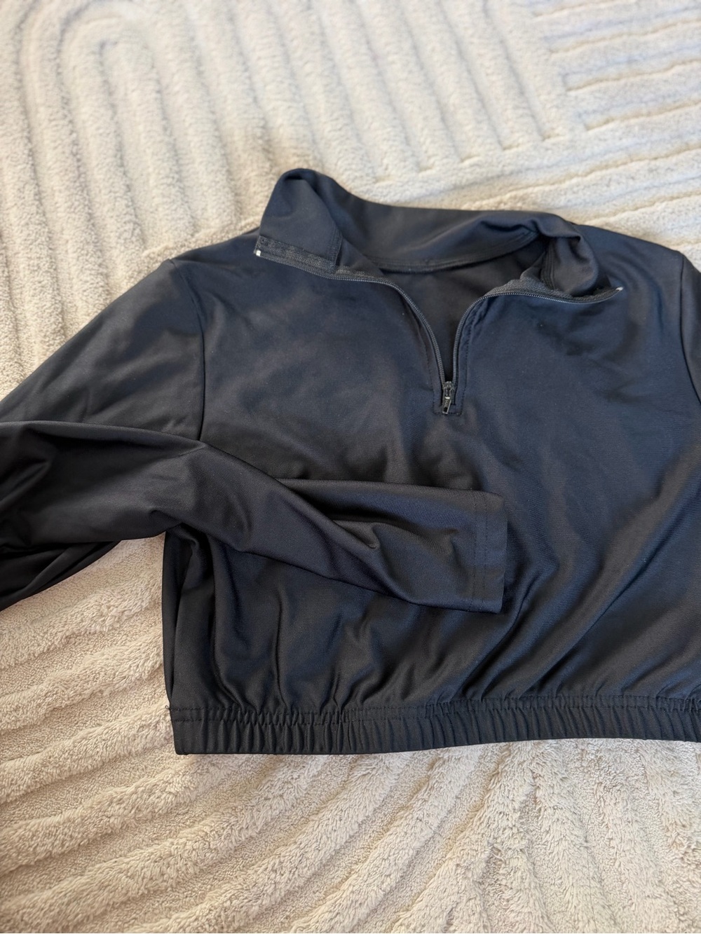 Champion ladies Black Quarter-Zip Sweater